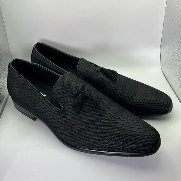 Stacy‎ Adams Tazewell Slip On Loafers Dress Shoes 25343 Black Size 12M Slip On